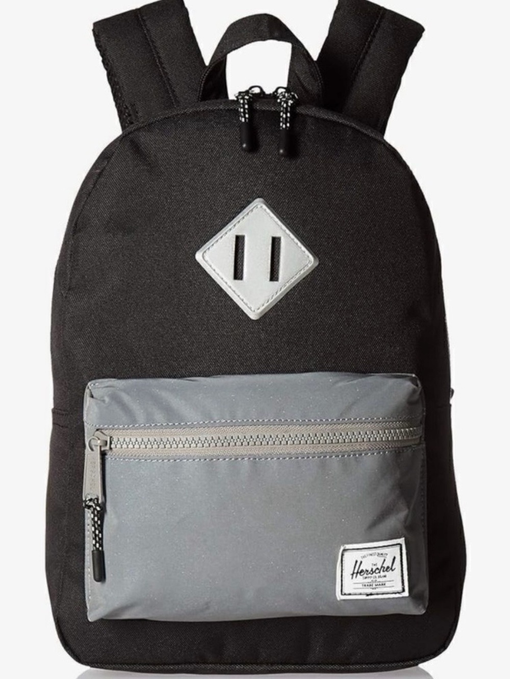 Herschel Supply Company Black Backpack with Gray Front Pocket